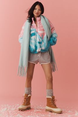 Beach Riot Leona Slopes Sherpa Quarter-Zip Pullover