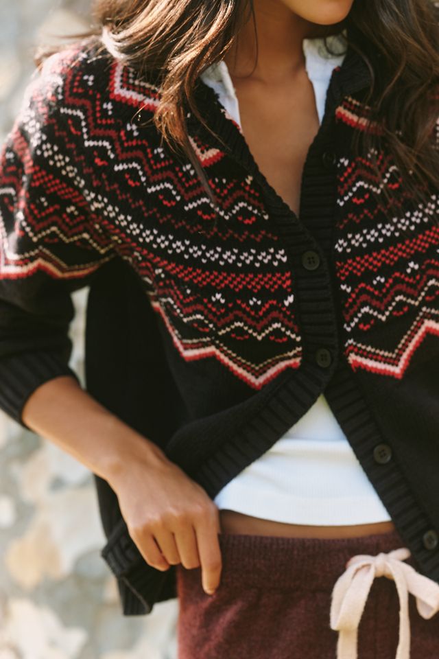 Beach Riot x Anthropologie Zigzag Cardigan Sweater #1