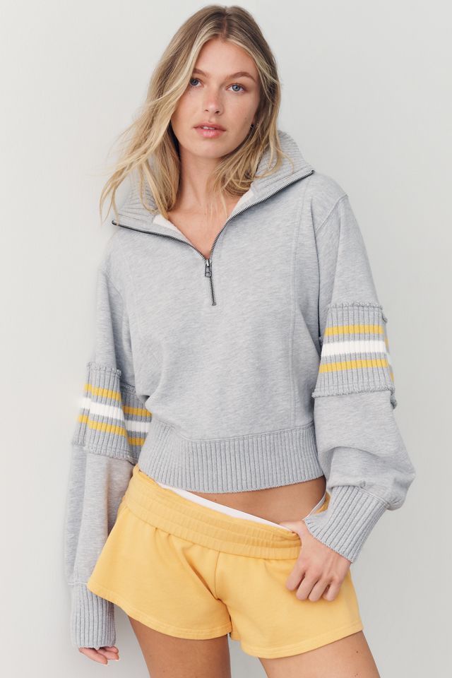Daily Practice Striped Half-Zip Pullover #1
