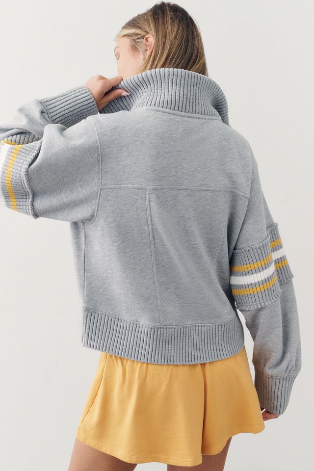 Daily Practice Striped Half-Zip Pullover #2