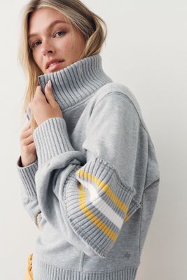 Daily Practice Striped Half-Zip Pullover