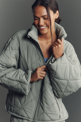 Daily Practice By Anthropologie Daily Practice Quilted Puffer Jacket In Green