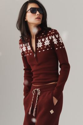 The Upside Felpa con Mezza Zip Blanche