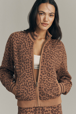 The Upside Malawi Margot Knit Jacket In Brown