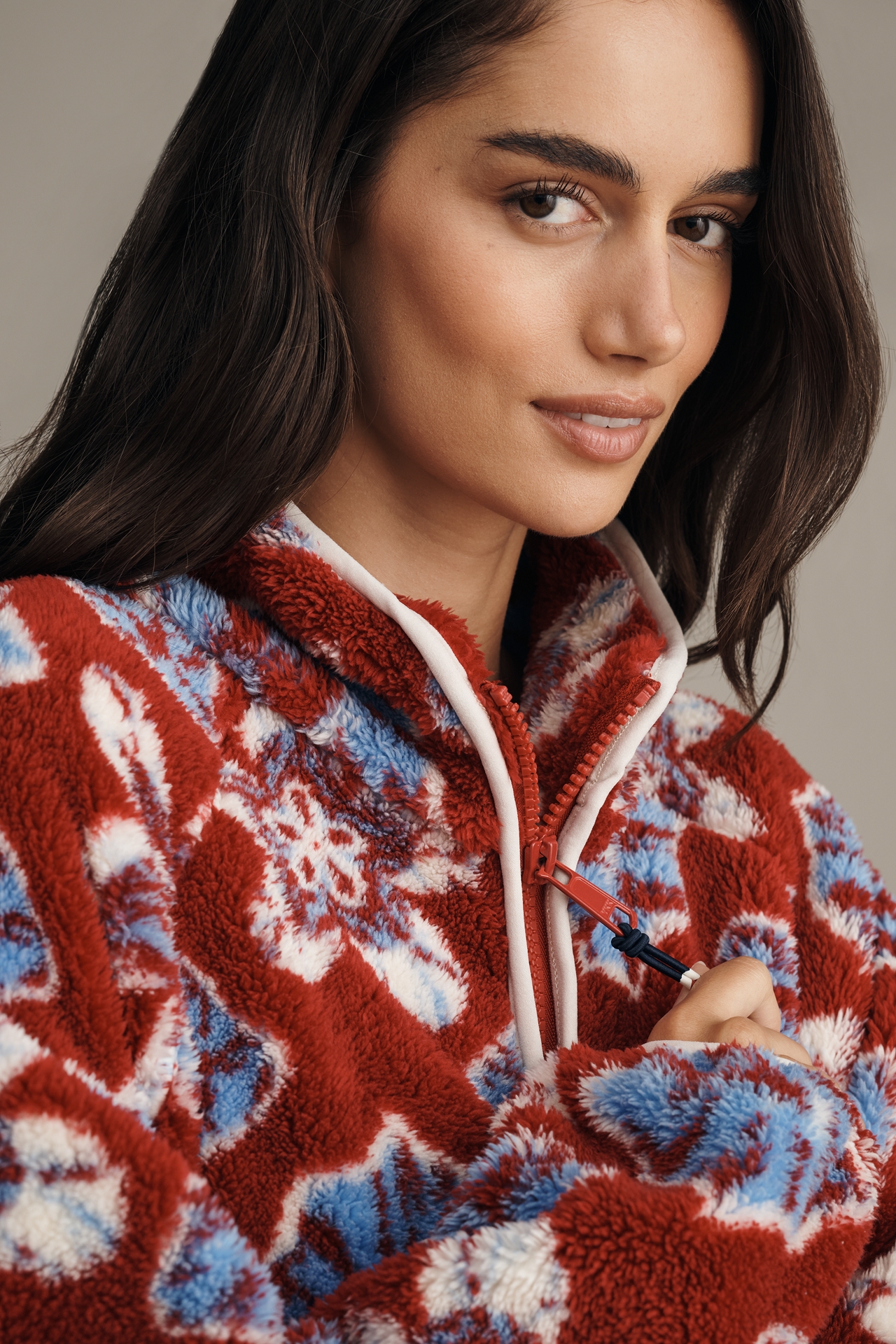 The Upside x Anthropologie Harlow Half-Zip Fleece Pullover
