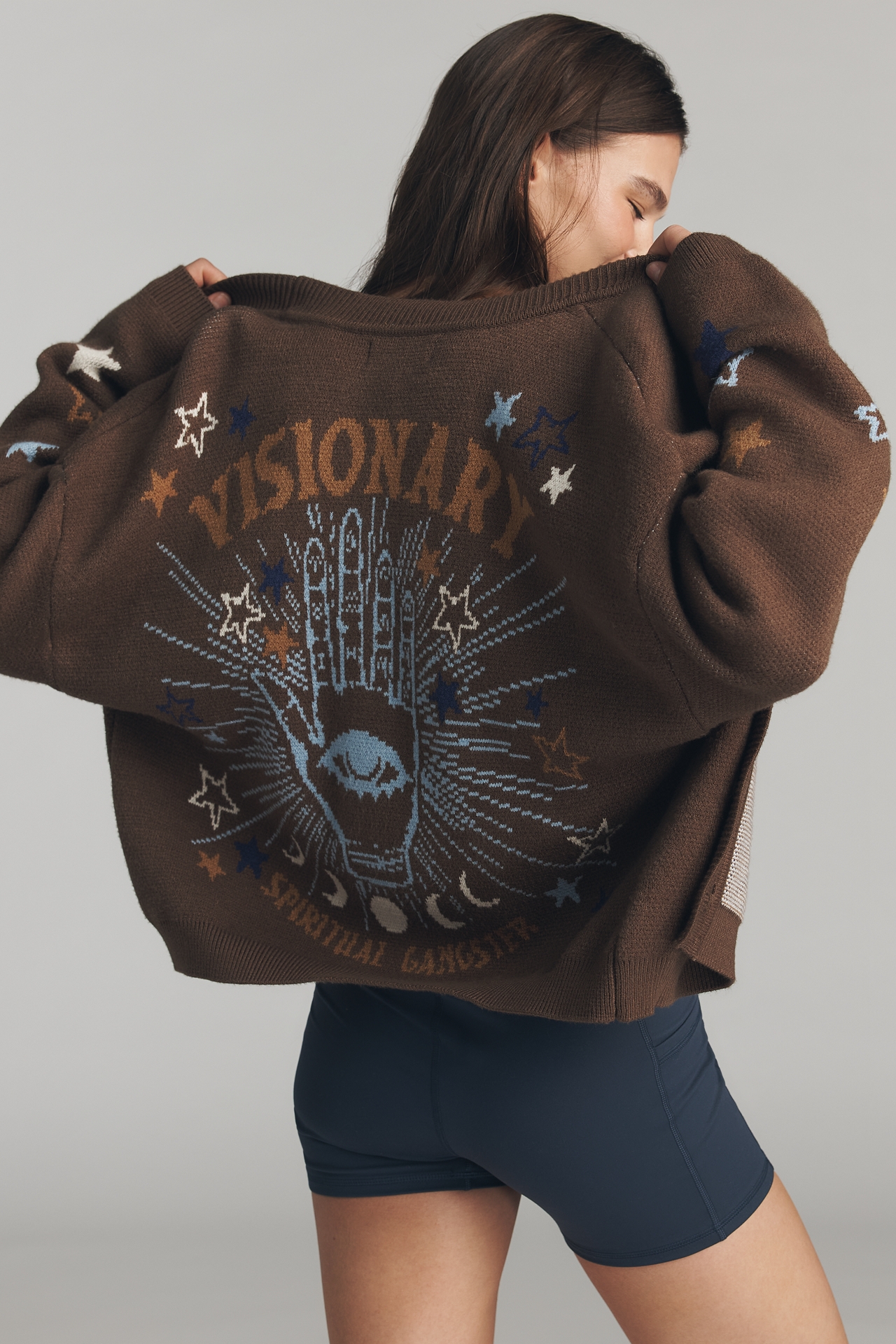 Spiritual Gangster Divine Eye Delaney Cardigan Sweater