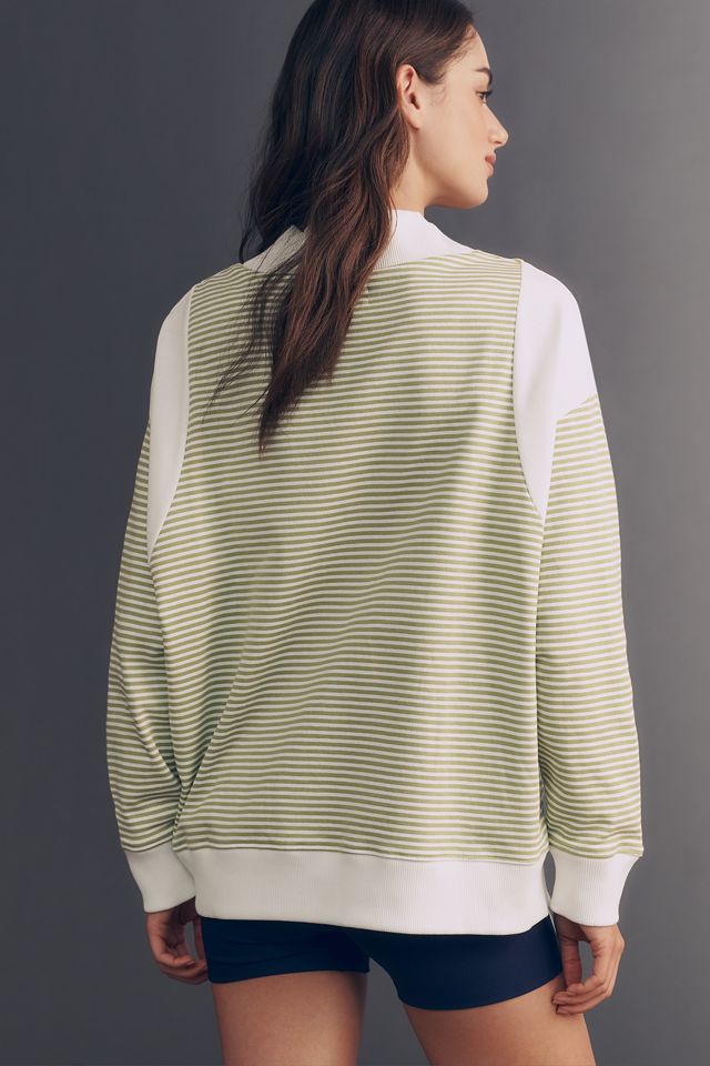 Daily Practice Cotton Embroidered Mock-Neck Sweatshirt #1