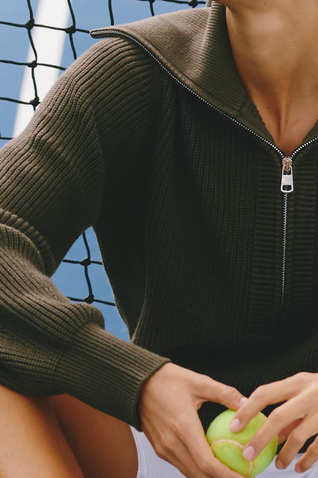Varley Maura Half-Zip Rib Knit Sweater #2