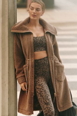Varley Logan Longline Sherpa Fleece Coat