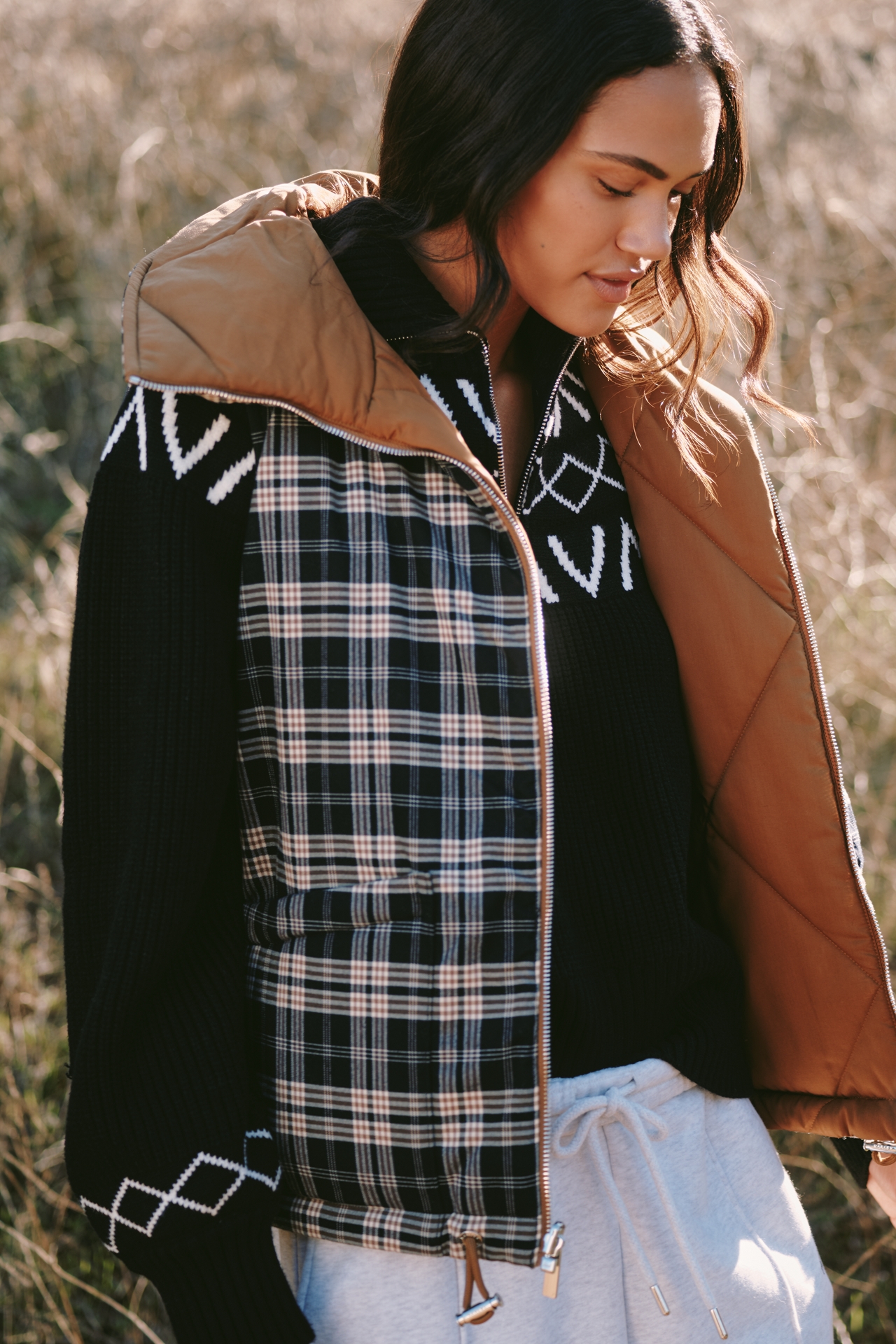 Varley Sigrid Fairisle Half-Zip Sweater