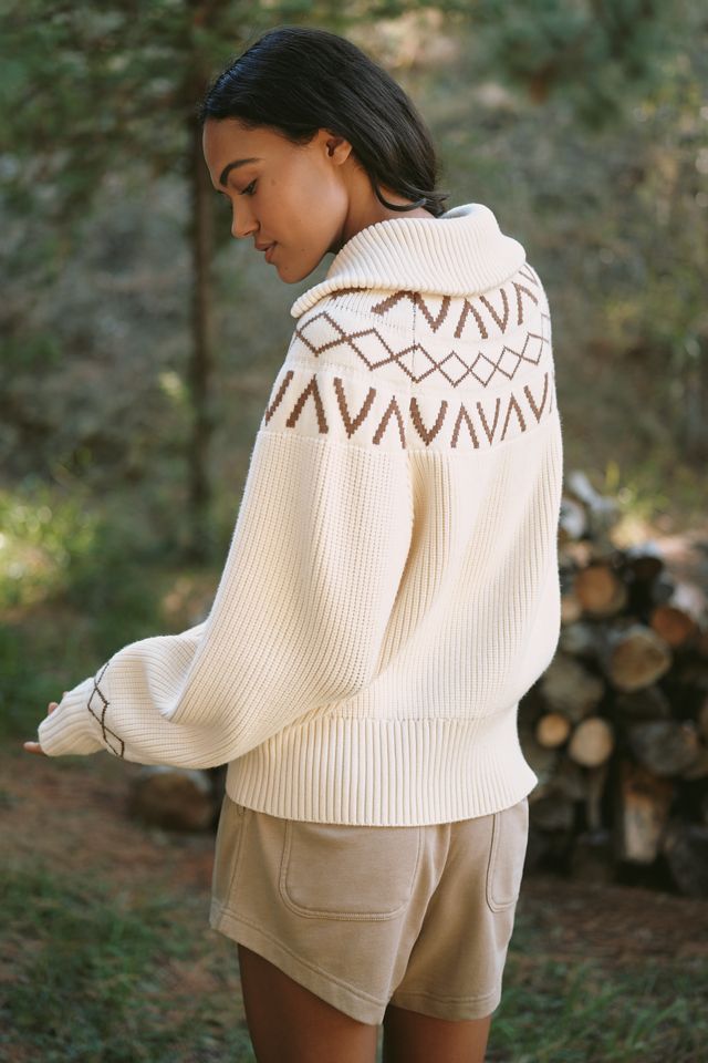 Varley Sigrid Fairisle Half-Zip Sweater #2