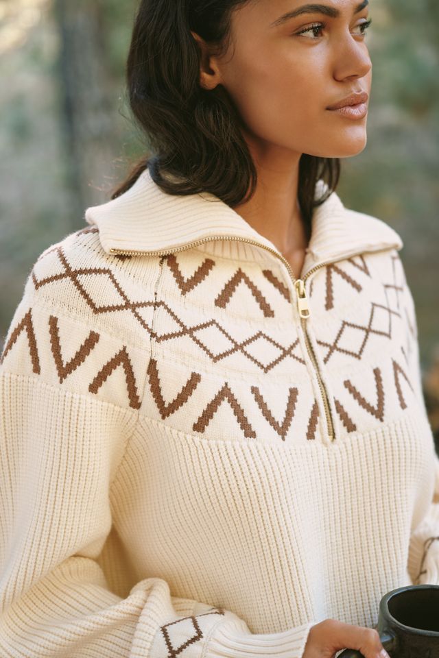 Varley Sigrid Fairisle Half-Zip Sweater #3