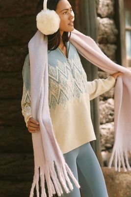 Varley Hedda Fairisle Half-Zip Pullover Sweater