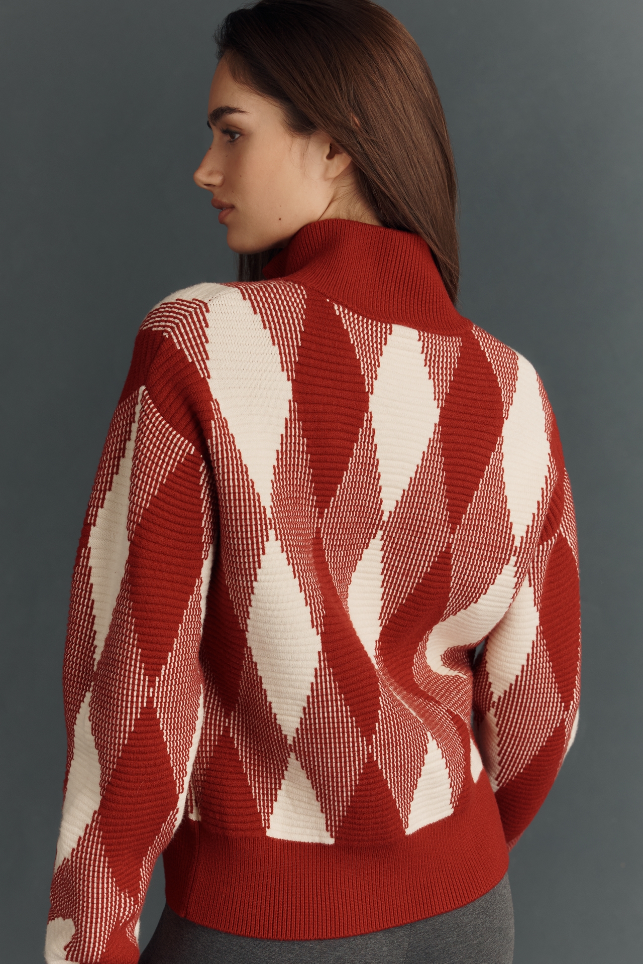 Varley Karina Jacquard Knit Zip-Up Top