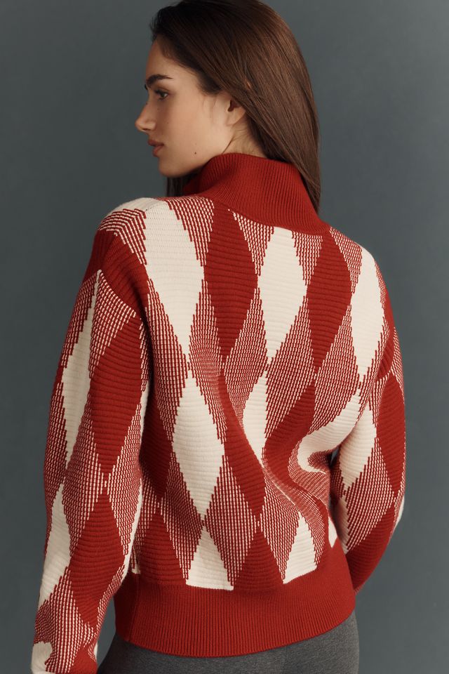 Varley Karina Jacquard Knit Zip-Up Top #2