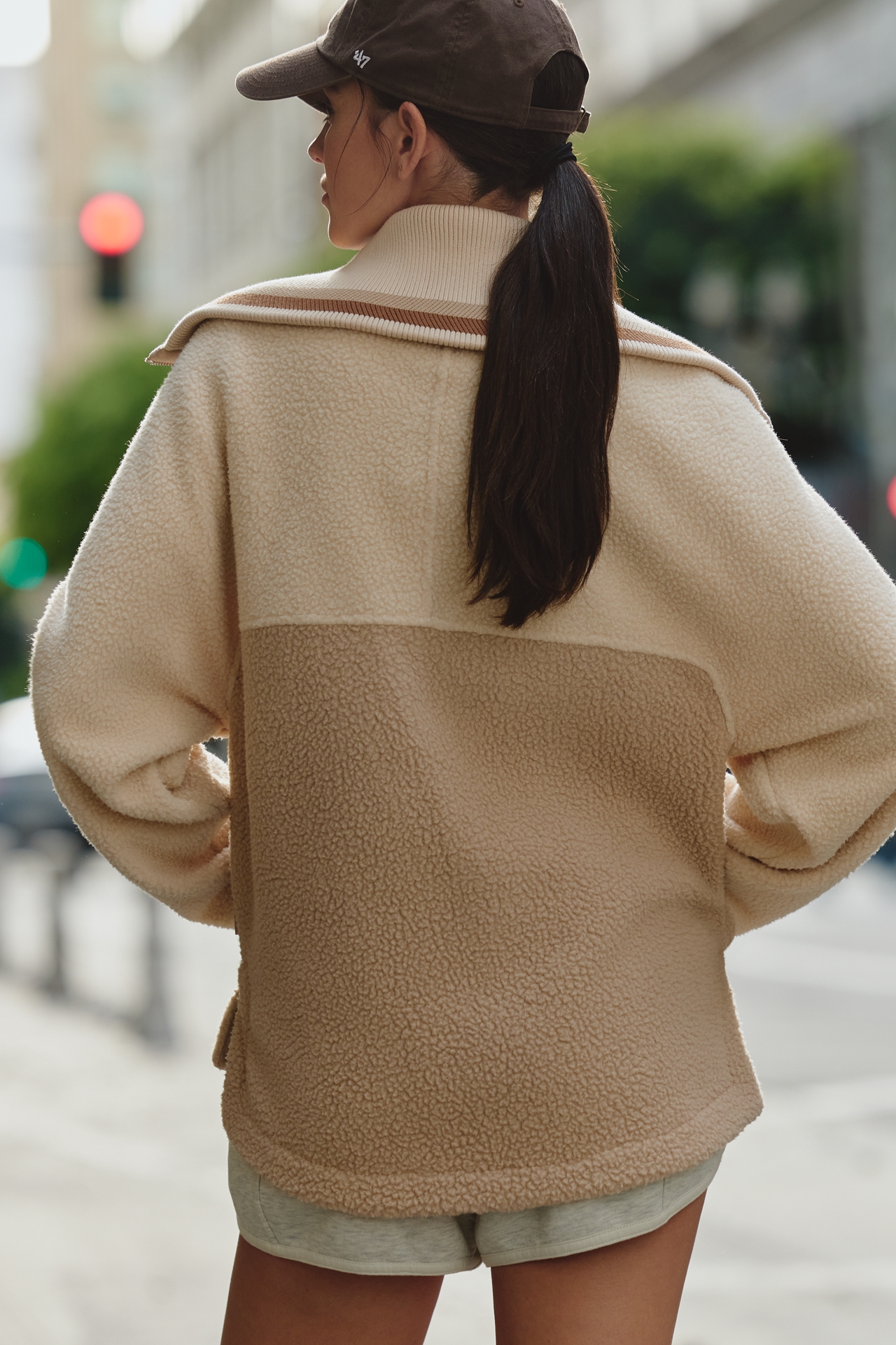 Varley Carmine Relaxed Half-Zip Fleece Sweatshirt