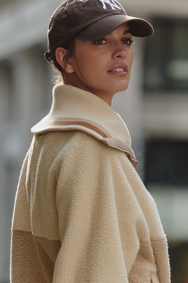 Varley Carmine Relaxed Half-Zip Fleece Sweatshirt | Anthropologie