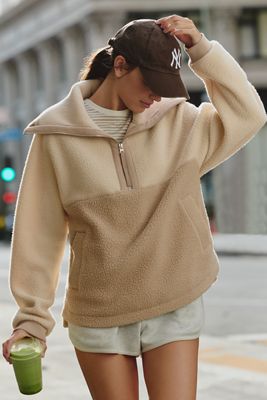Sweaty Betty Karma Fleece Half-Zip Pullover | Anthropologie