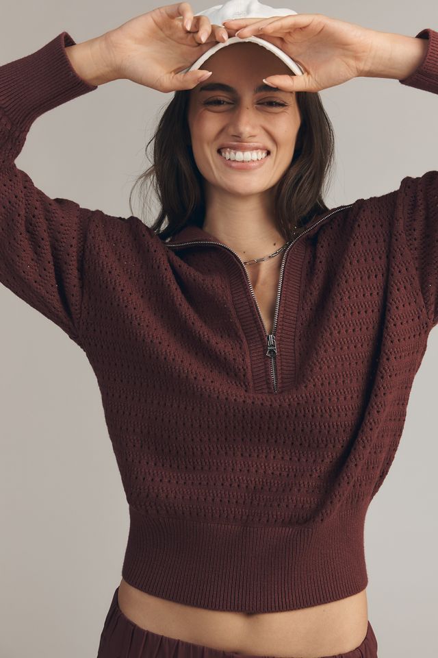 Varley Darla Half-Zip Knit Pullover | Anthropologie