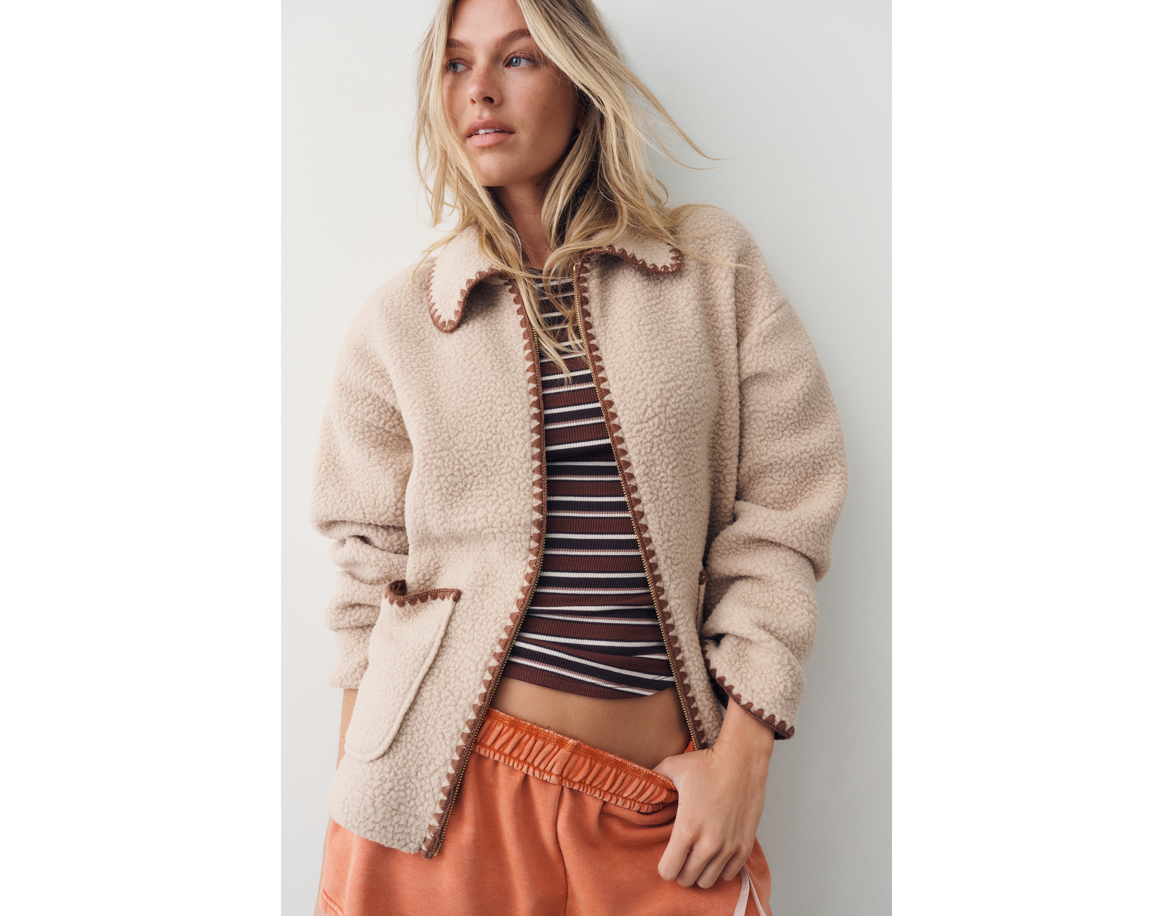 Varley Paula 100% Cotton Zip-Up Jacket