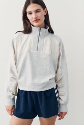 Daily Practice Mixed Media Quarter-Zip Jacket