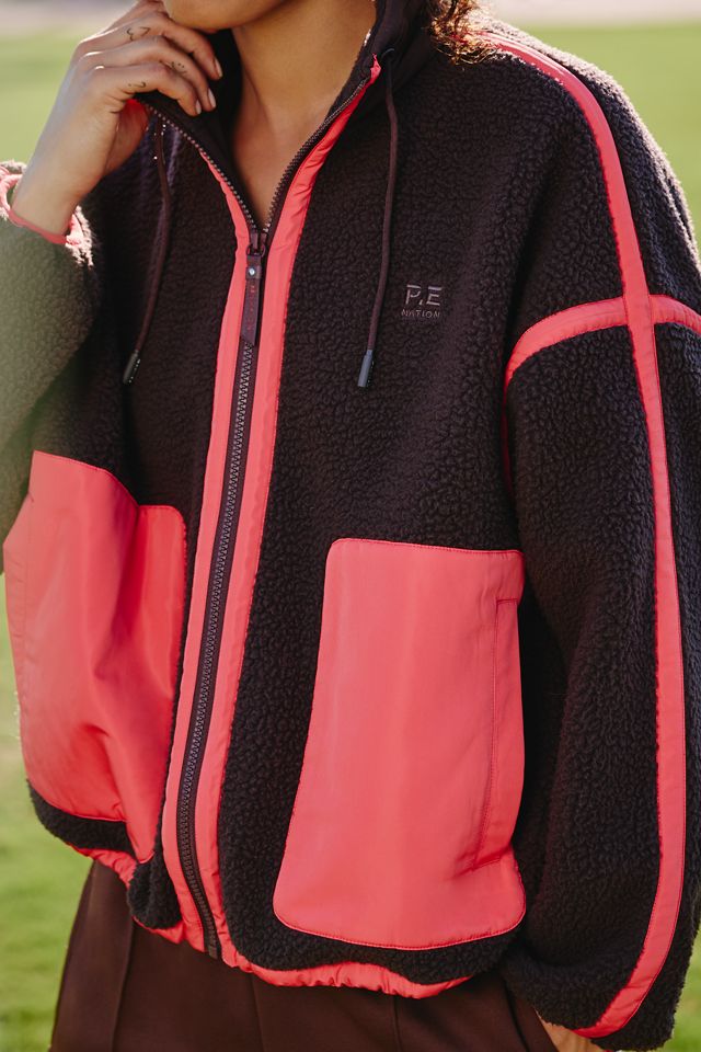 PE Nation Lennon Faux-Shearling Zip-Up Jacket #1