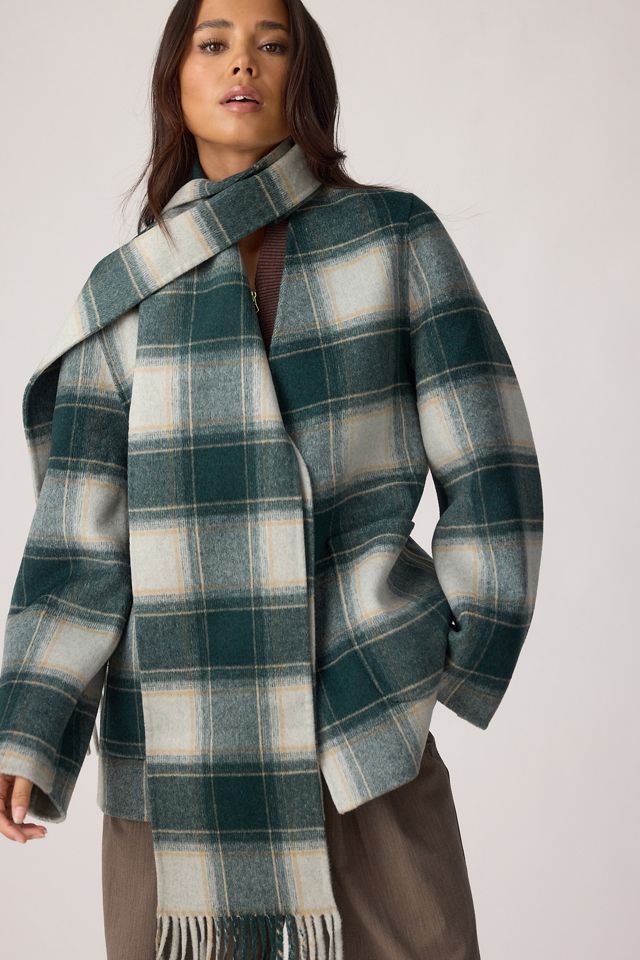 Varley Alderton Check Scarf Coat #2