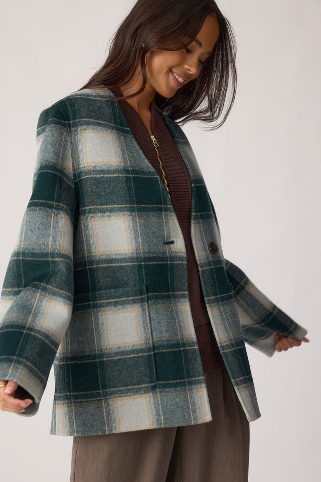 Varley Alderton Check Scarf Coat #3