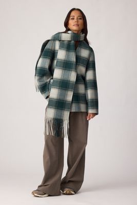Manteau écharpe à carreaux Alderton Varley