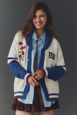 The Wild Collective Nfl Cardigan Sweater In Multi