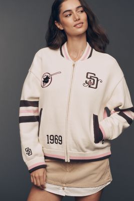 The Wild Collective Jacquard Varsity Bomber Jacket