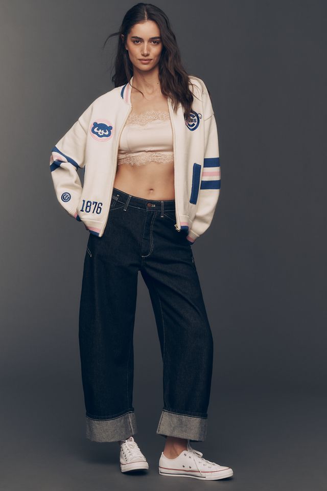 The Wild Collective Jacquard Varsity Bomber Jacket #2