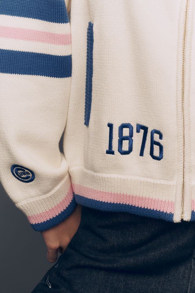 The Wild Collective Jacquard Varsity Bomber Jacket #4