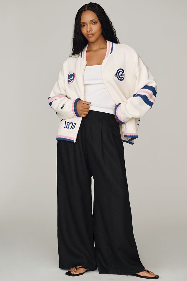 The Wild Collective Jacquard Varsity Bomber Jacket #8