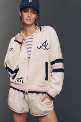 The Wild Collective Jacquard Varsity Bomber Jacket