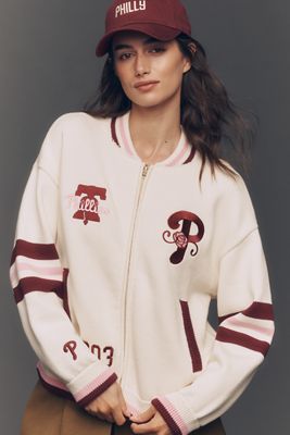 The Wild Collective Jacquard Varsity Bomber Jacket