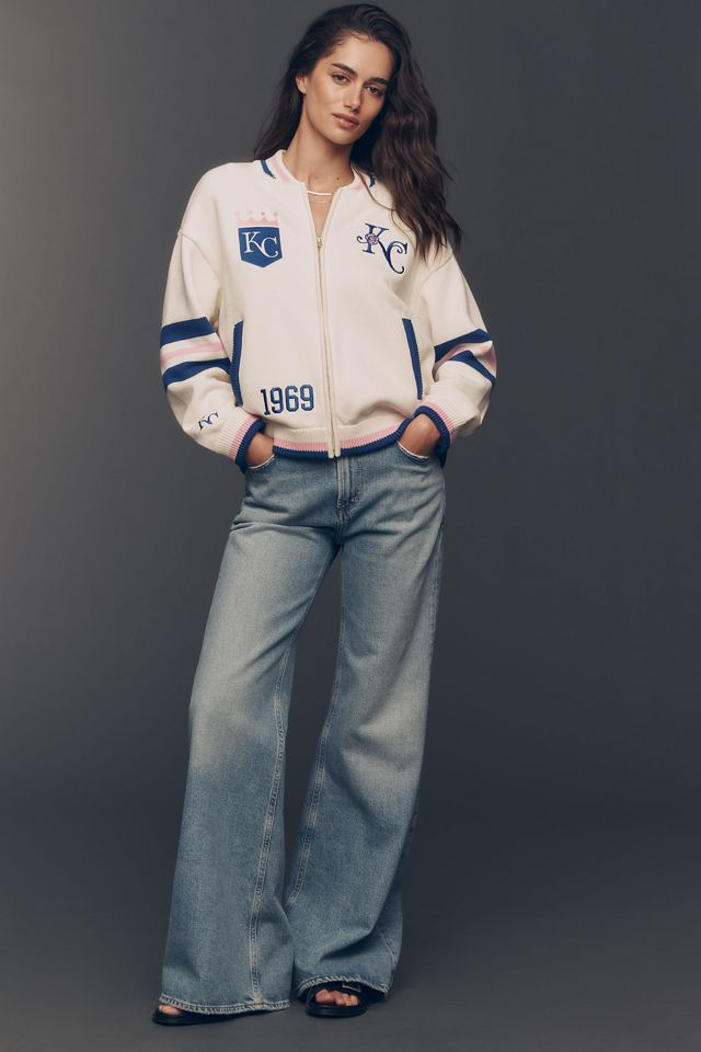 The Wild Collective Jacquard Varsity Bomber Jacket #4