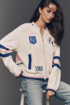 The Wild Collective Jacquard Varsity Bomber Jacket