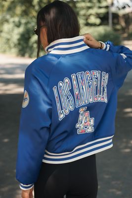 The Wild Collective Satin Varsity Bomber Jacket