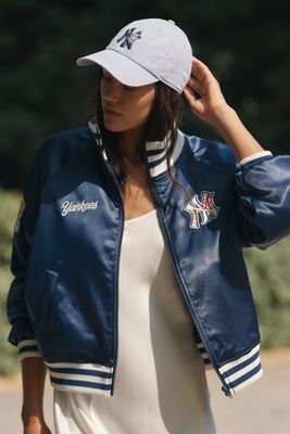 The Wild Collective Satin Varsity Bomber Jacket
