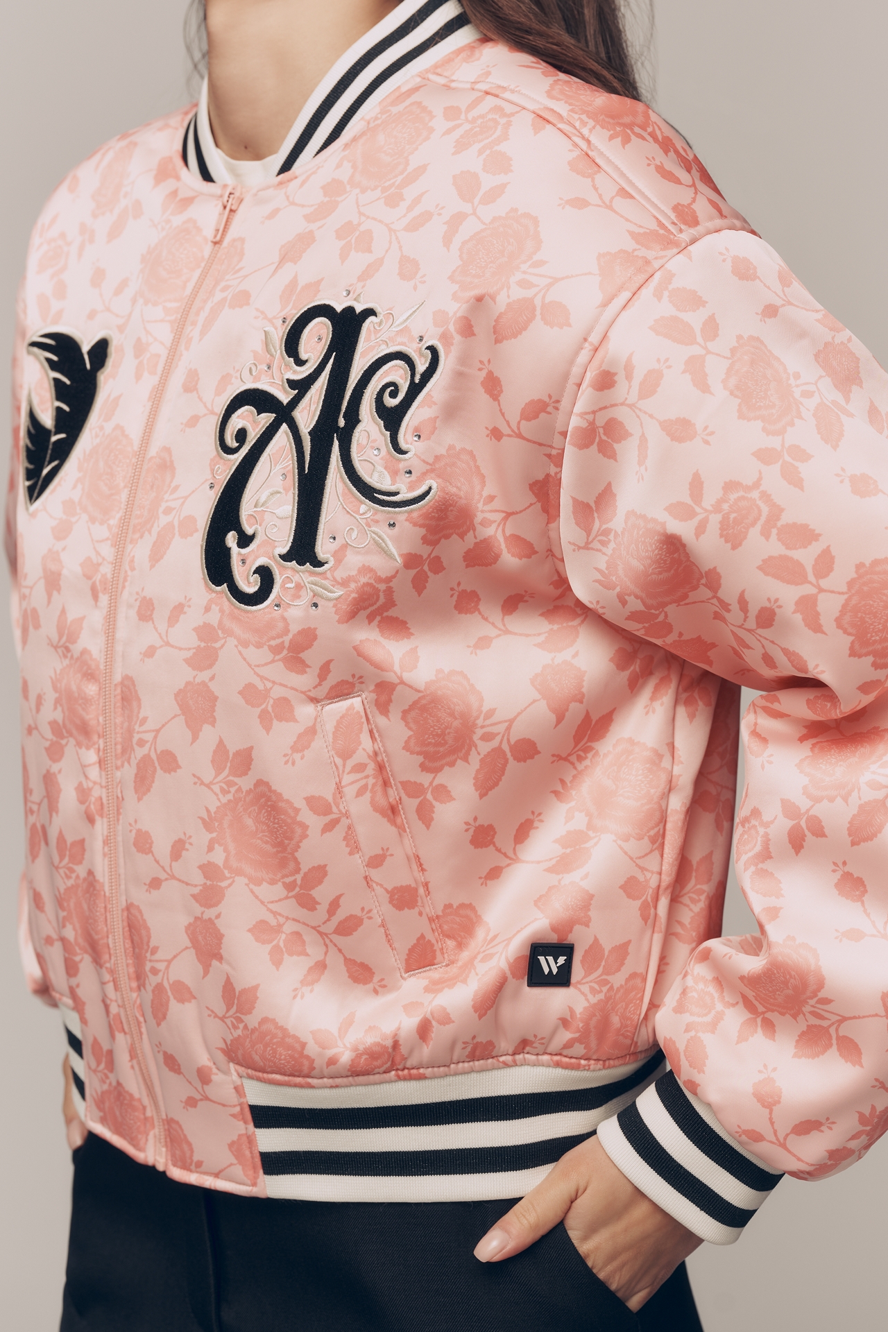 Wild Collective Angel City Varsity Bomber Jacket