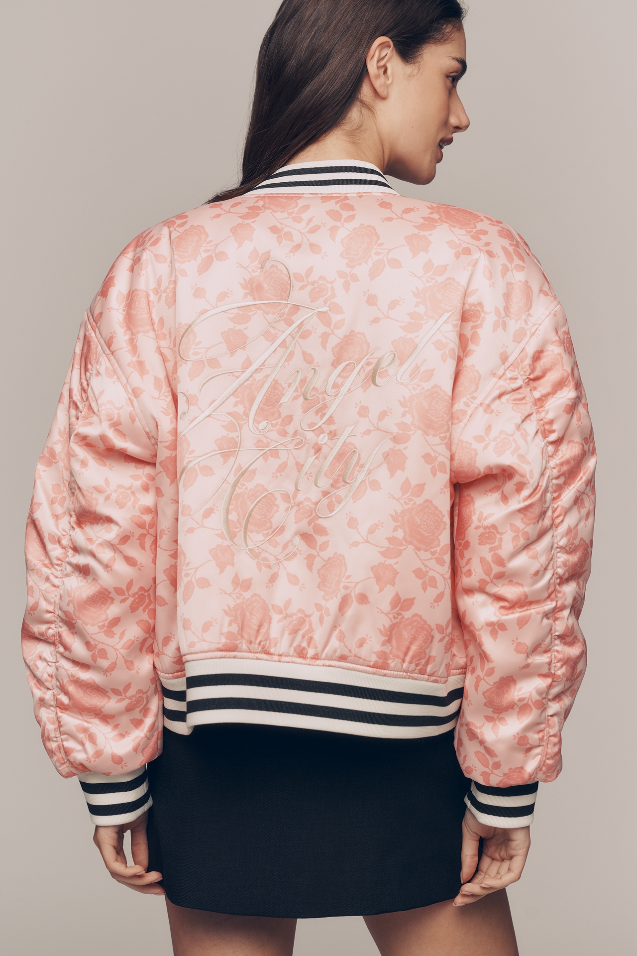 Wild Collective Angel City Varsity Bomber Jacket