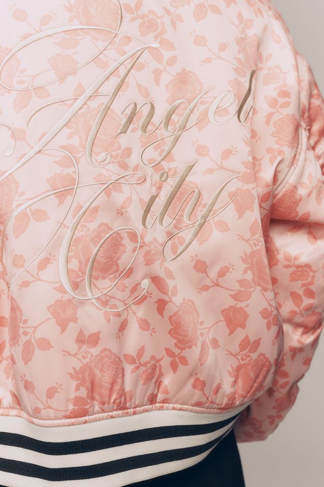 The Wild Collective Angel City Varsity Bomber Jacket #4