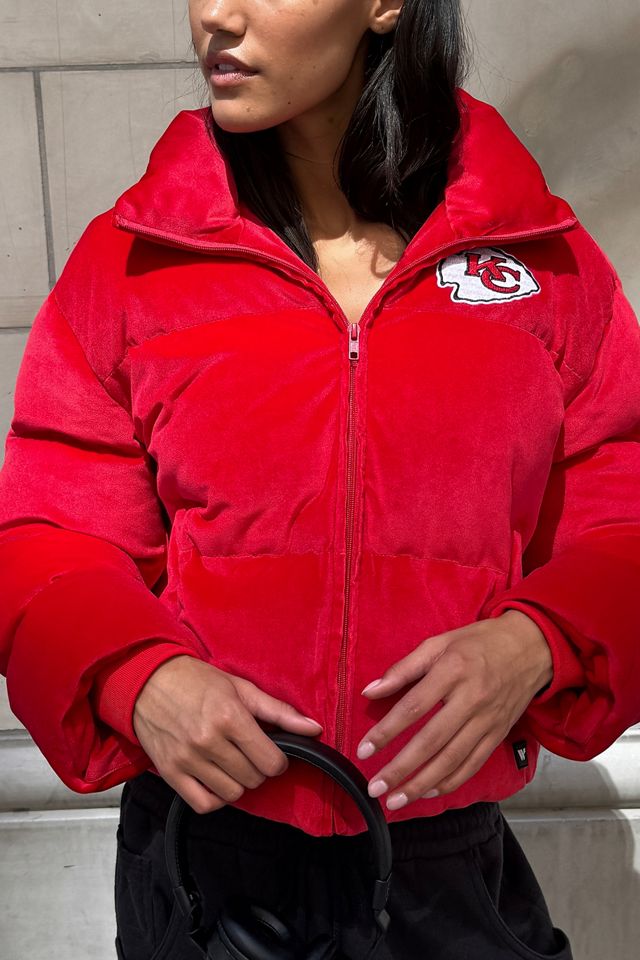 The Wild Collective NFL Velvet Puffer Coat #3