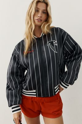 The Wild Collective NFL Pinstripe Varsity Jacket