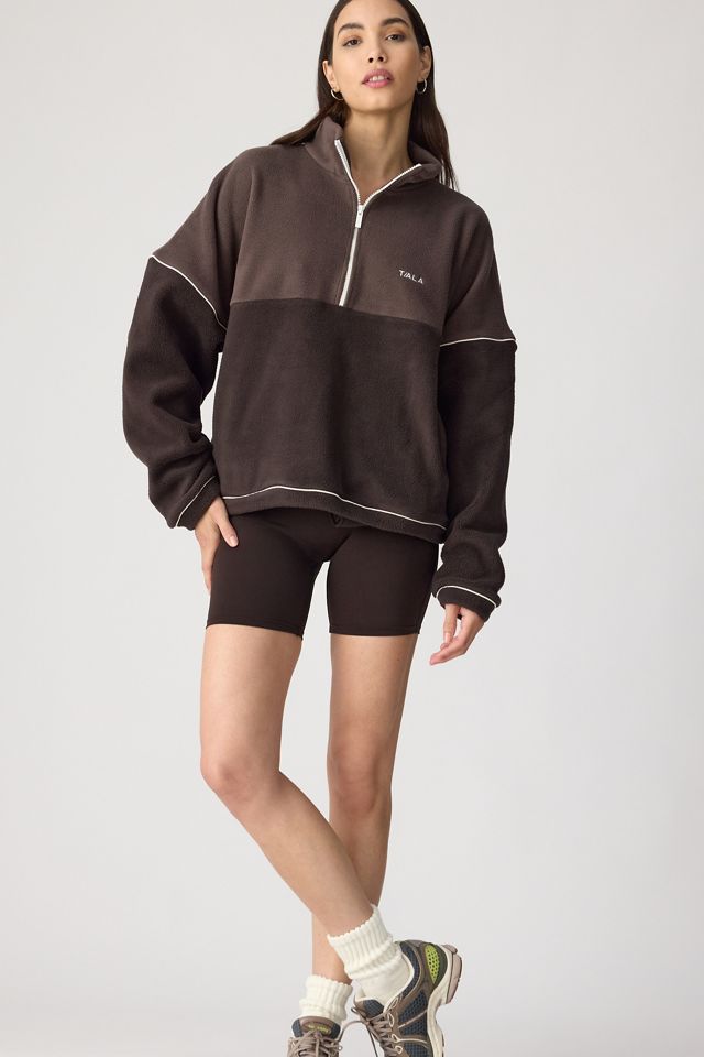 Felpa in pile con mezza zip TALA #1