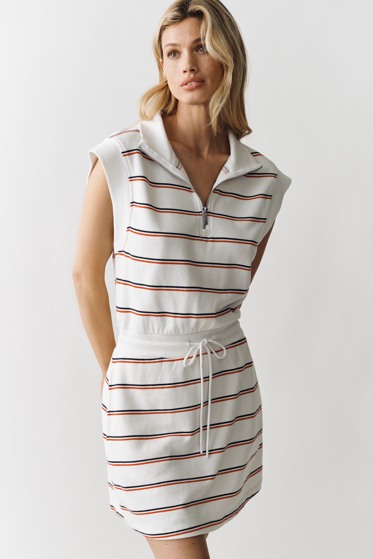 Z Supply Cotton Country Club Striped Mini Dress