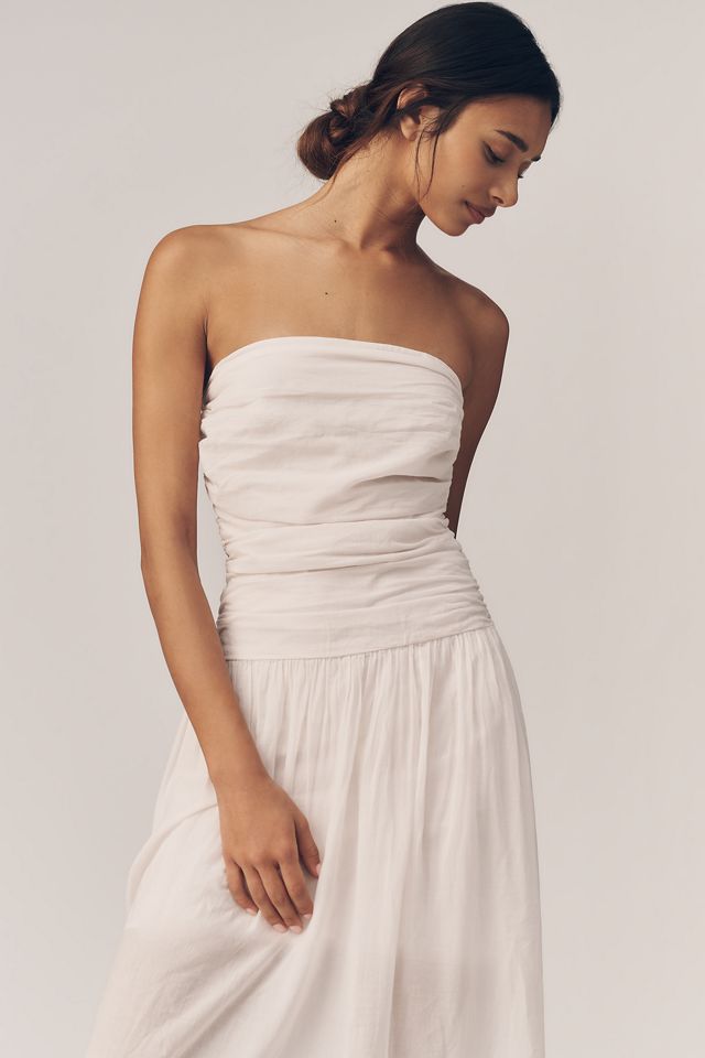 Sundry Voile Ruched Maxi Dress #3