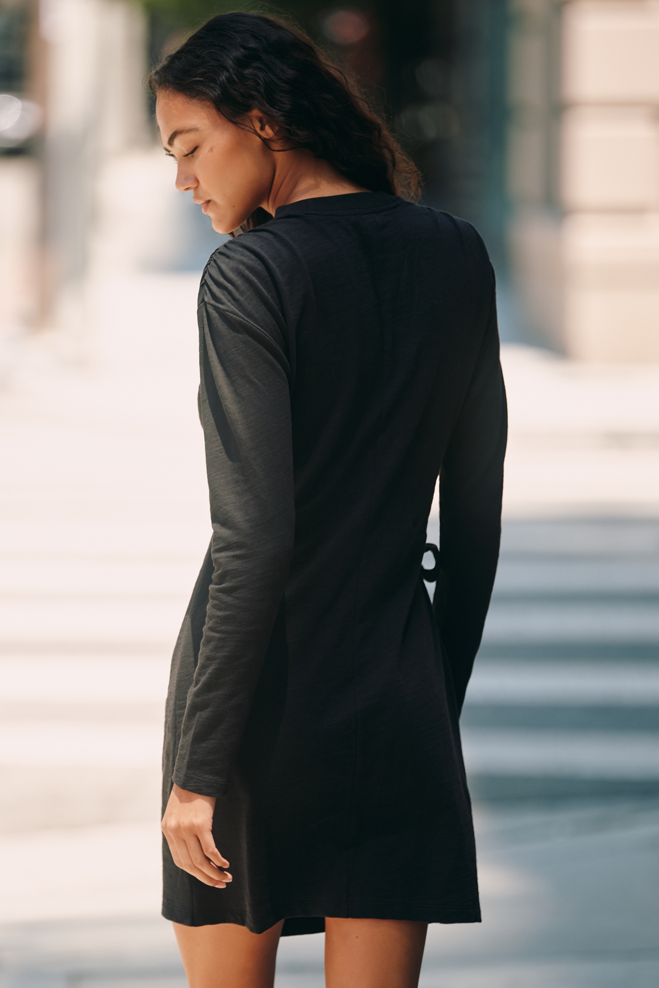 Nation Los Angeles Taylor Long-Sleeve Wrap Mini Dress