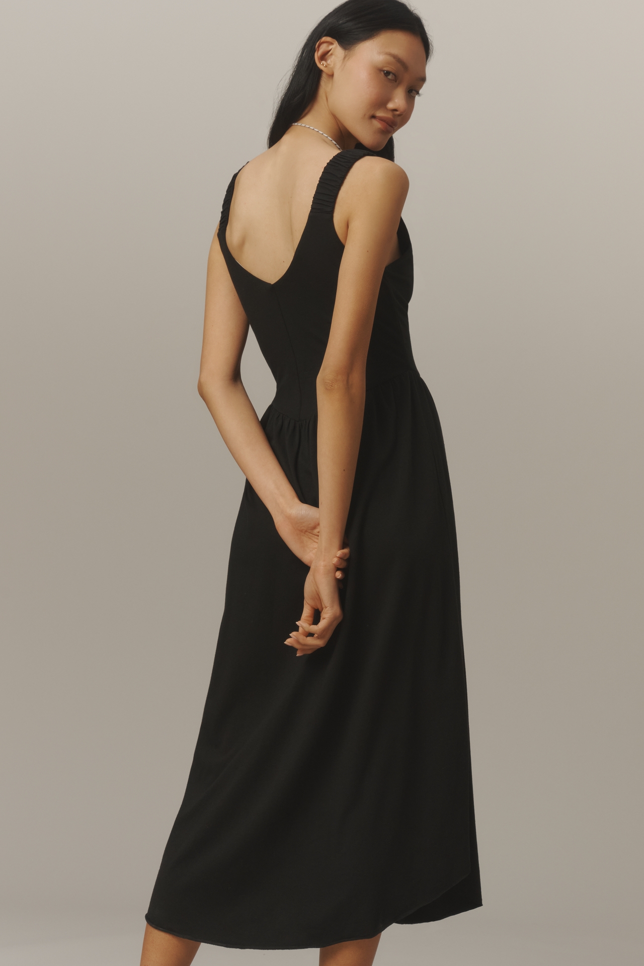 Nation Los Angeles Celine V-Neck Midi Dress